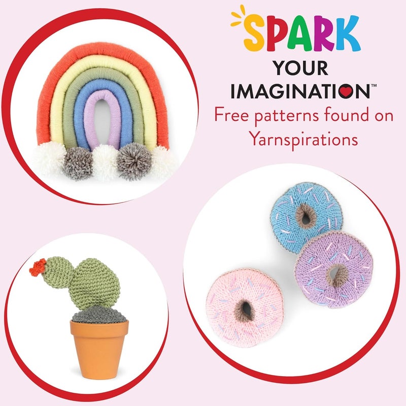 RED HEART Super Saver Yarn Super Craft Kit Pastels, with 12 Pack of 50g/1.7 oz. 4 Medium Worsted Yarn for Knitting & Crocheting, 12 Colors, Perfect for Chunky Sweaters, Blankets, Amigurumi - Image 3